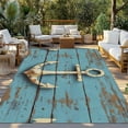 thumbnail image 3 of Fsddascl Beige Anchor Outdoor Rug for Patio/Deck/Porch, Non-Slip Large Area Rug 4 x 6 Ft, Nautical Vintage Blue Wooden Modern Indoor Outdoor Rugs Washable Area Rugs, Reversible Camping Rug Carpet, 3 of 5