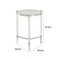 thumbnail image 5 of Mase 24 Inch Round Side End Table, Glass Top, Acrylic Legs, Steel Frame- Saltoro Sherpi, 5 of 5