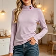 thumbnail image 2 of Maean Girls Turtleneck Long Sleeve Tops Undershirt Fall Winter Pullover Soft Warm Stretchy Mock Neck Top, 2 of 6