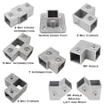 thumbnail image 2 of Square Tube Metal Frame Connectors, Screw Down Foot; 4 Pack; 1-Inch, Multi-Angle Joint System for DIY Construction and Custom Frames (Screw Down Foot), 2 of 8
