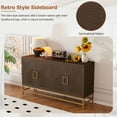 thumbnail image 4 of Hypeshops Retro Style Sideboard with Rectangular Metal Handles and Legs, 4 of 6