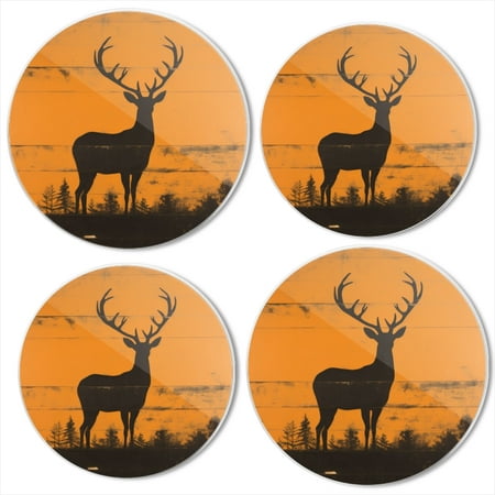 

Bahomeck Electric Stove Burner Covers Set Of 4 Stag Standing And Antlers Reaching Towards The Sky Metal Gas Stove Burner Covers Protecting Gas Stoves 8 Inch And 10 Inch