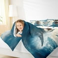 thumbnail image 4 of Feelyou Raccoon Riding Shark Bedding Comforter Set, Kawaii Sealife Animal Twin Comforter Sets, Ocean Birds Reversible Bedding Set, Ultra Soft Home Decor, 2-Piece, 4 of 8