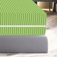 thumbnail image 6 of 100% Egyptian Cotton L Shape Zipper Mattress Cover, 800 TC, 10 Inch Deep Pocket Twin XL Size (39x80), Stripe Sage, 6 of 6