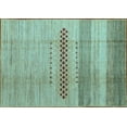 thumbnail image 1 of Ahgly Company Indoor Rectangle Abstract Light Blue Modern Area Rugs, 5' x 7', 1 of 4