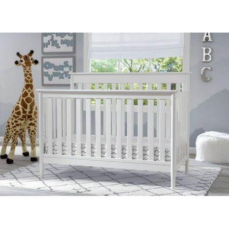 Delta Children Greyson Signature 4-in-1 Convertible Crib, Bianca White