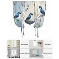 thumbnail image 6 of Teal Forest Birds Tie Up Curtains for Window, Thermal Insulated Balloon Shade Adjustable Rod Pocket Curtains Valance Panels for Kitchen Bathroom Cafe 42 x 45 Modern Oil Painting Farmhouse, 6 of 6