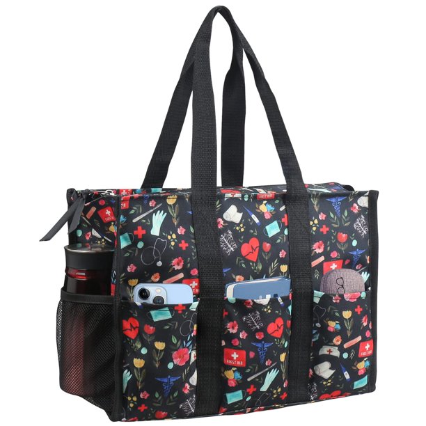 Bolsa de enfermera ABAMERICA impermeable con múltiples bolsillos de lona