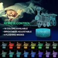 thumbnail image 2 of Lámpara de ilusión 3d de tren, regalo de tren para niños, luz nocturna que cambia de 16 colores con control remoto, regalo de cumpleaños para niños Feliz Sencillez, 2 of 4
