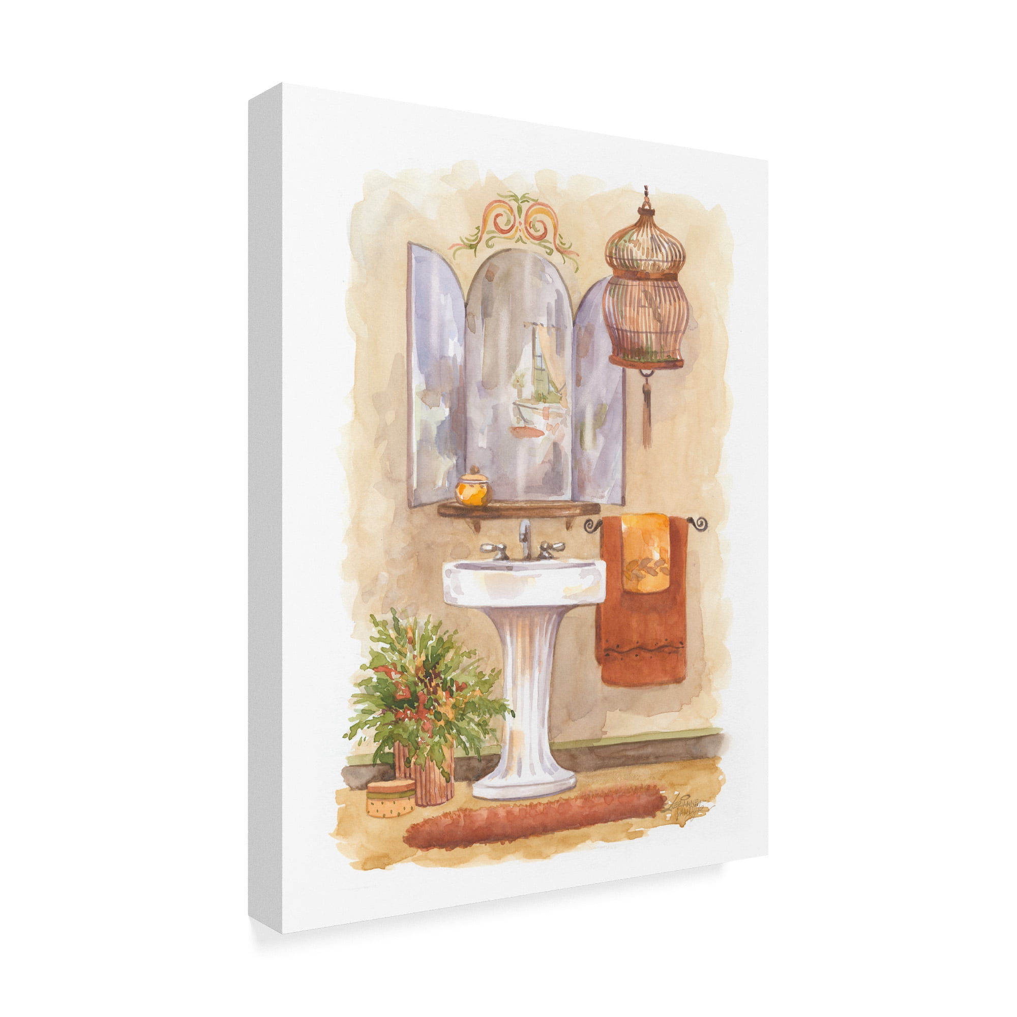 Trademark Fine Art 'Watercolor Bath in Spice I' Canvas Art by Jerianne Van Dijk