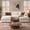 Beige-White, variant on Ovios 110" Oversized Sectional Sofa, U-Shaped Modular Couch with 2 Ottomans, Deep Seat Chenille Sofa for Living Room, Grey