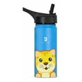 thumbnail image 2 of Botella de Agua para Niños 532ml Gatito | Con Asa, 2 Tapas, 2 Popotes y Cepillo | Libre de BPA | B Life, 2 of 6