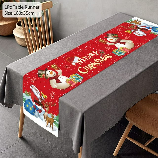 Camino de mesa navideño, mantel de decoración para el hogar de Feliz Navidad, adorno de Navidad, regalos de Papá Noel Natal, Año Nuevo 2022