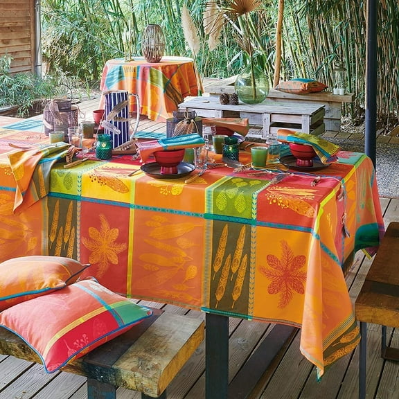 Garnier-Thiebaut Mille Phoenix Automne Tablecloth 71"x98"