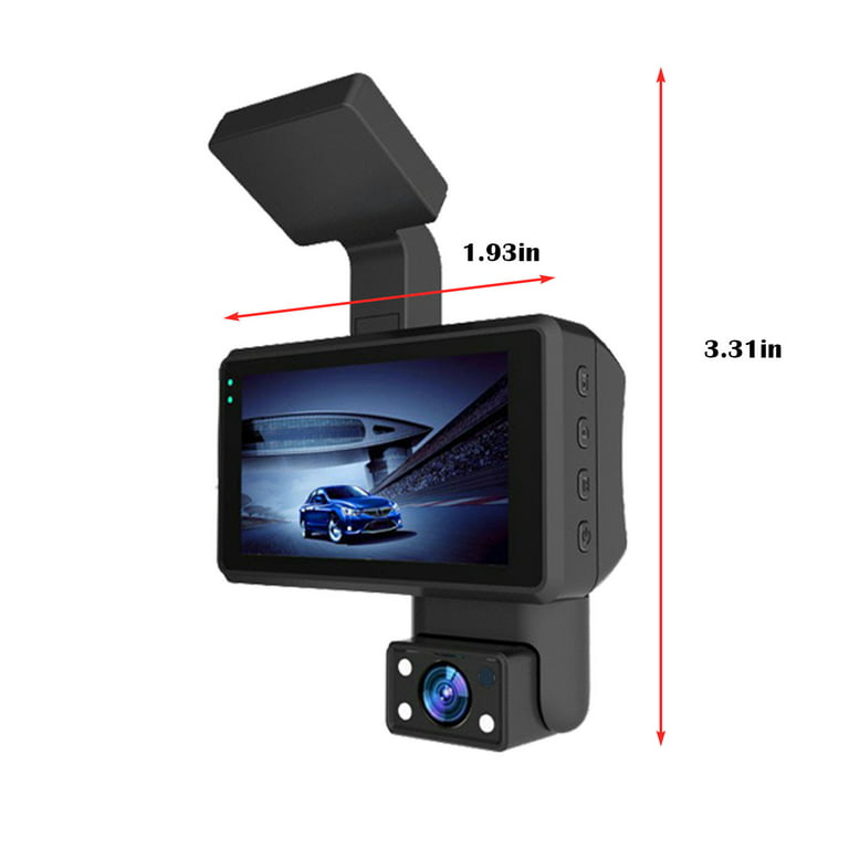 AQV OK770 Dashcam Front 1080P FHD - 170° Wide Angle - 3 inch Screen - 30FPS  ,G-Sensor, Loop Recording, Parking Monitor, Motion Detection, WDR 