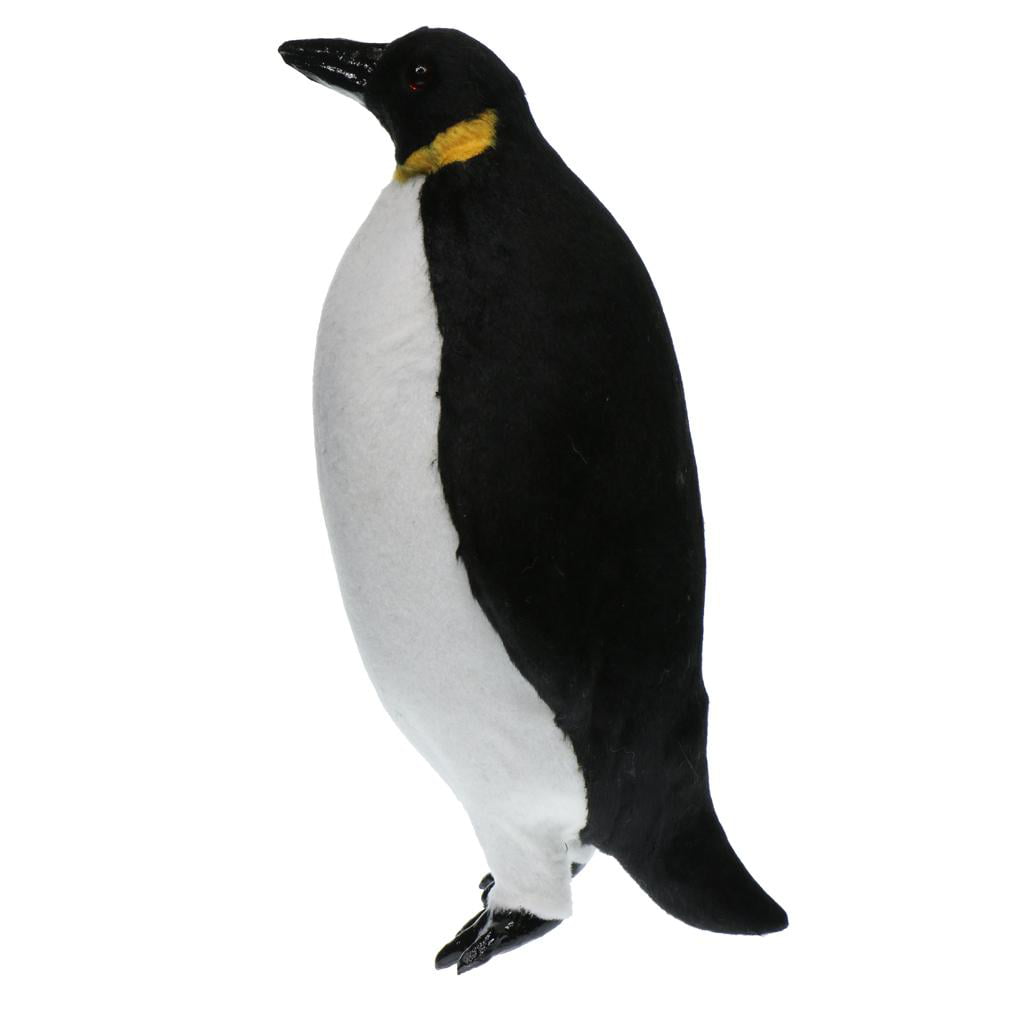 3xNatural Lovely Penguins Statue Art Sculpture Artificial Feather Simulation 