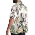thumbnail image 3 of Koala Men's Short Sleeve Hawaiian Beach Shirt Casual Printed Button Down Summer Unisex Casual Shirt, 3 of 6