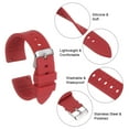 thumbnail image 6 of Uxcell Silicone Watch Band 19mm Soft Rubber Waterproof Watch Strap with Stainless Steel Buckle for Men Women, Red, 6 of 7
