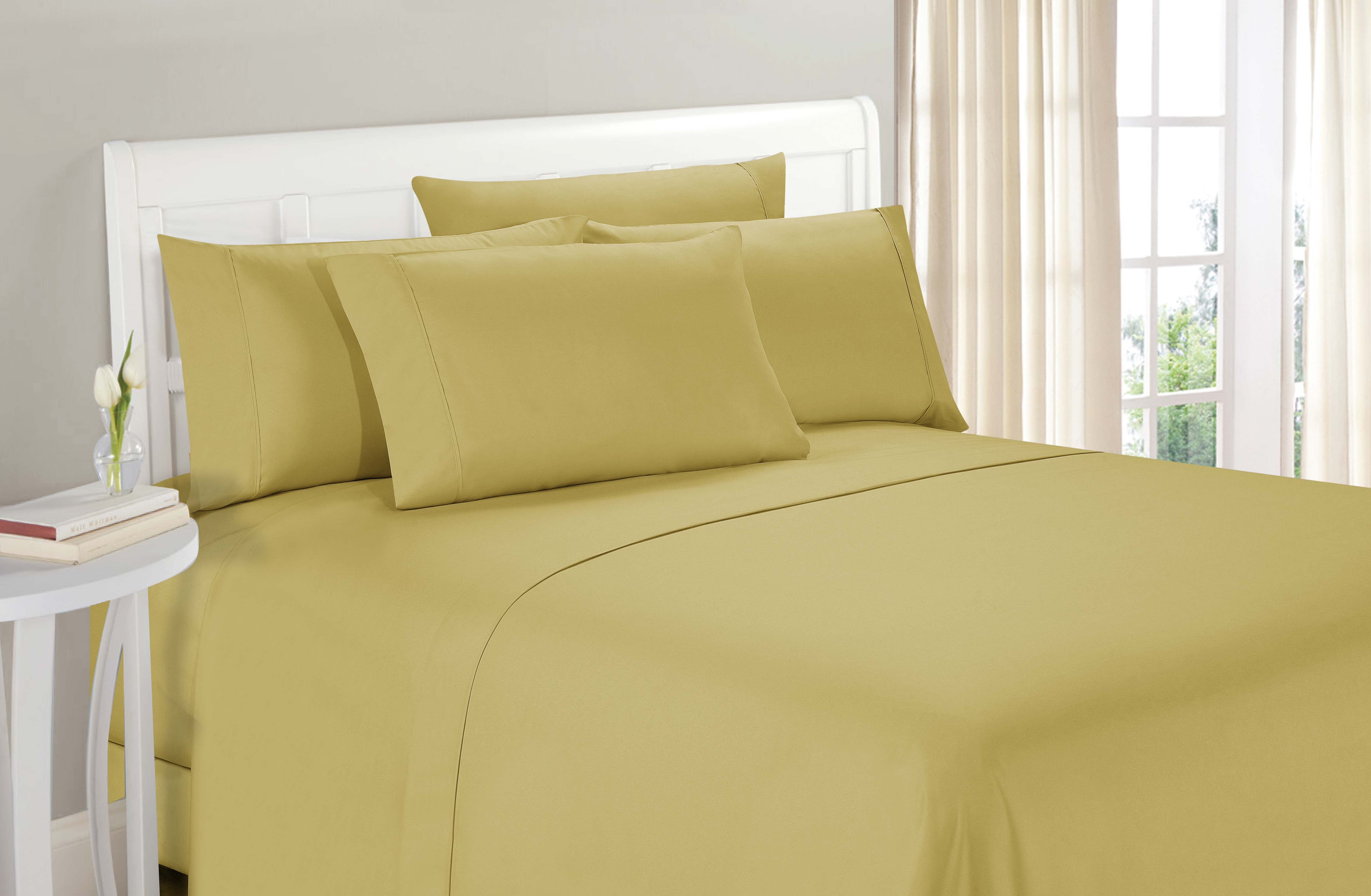 Unique Home Solid Clearance Bed Sheets Brushed Microfiber Wrinkle Free
