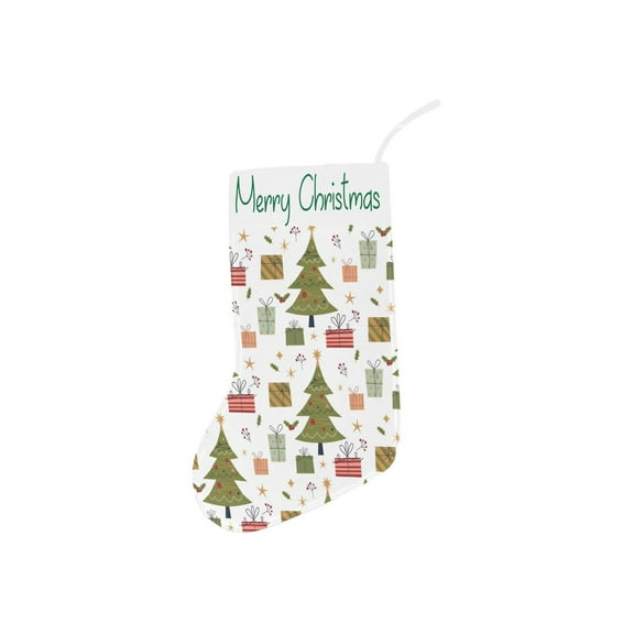 Christmas Stocking - Holiday Stockings - Green Trees