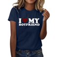 thumbnail image 1 of adviicd T-Shirts pour Femmes Graphiques T-Shirts Décontractés à Manches Courtes pour Femmes Hauts Mignons Graphiques T-Shirts Bleus,m, 1 of 5