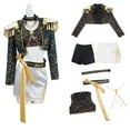 thumbnail image 1 of Moonsky-Vestido de niña pequeña KPop Demon Hunters Huntrix Pop Singers HUNTR/X Mira Princess Dress Disfraces de Halloween Disfraces de escenario paraNegra-120, 1 of 5