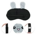thumbnail image 3 of Unique Bargains 1 Pc Portable Cartoon Rabbit Eye Mask for Home Gray Fleece, 3 of 4