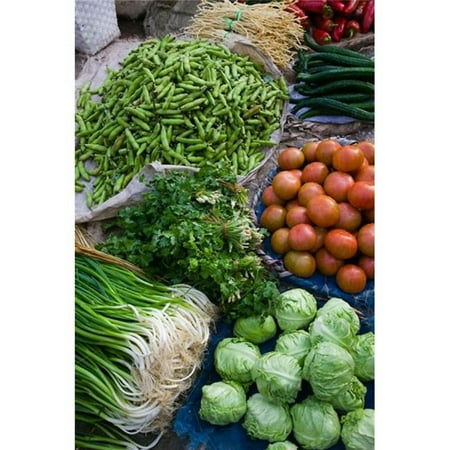 Produce at Xizhou Town Market Yunnan Province China Poster Print by Walter Bibikow Danitadelimont - 23 x 35 in.