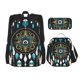 thumbnail image 1 of Disketp Boho Dreamcatcher Mochila Estampada de Gran Capacidad con Lonchera y Estuche, Set de 3 Piezas para Estudiantes, 1 of 7
