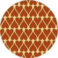 thumbnail image 1 of Ahgly Company Machine Washable Indoor Square Transitional Orange Area Rugs, 3' Square, 1 of 7