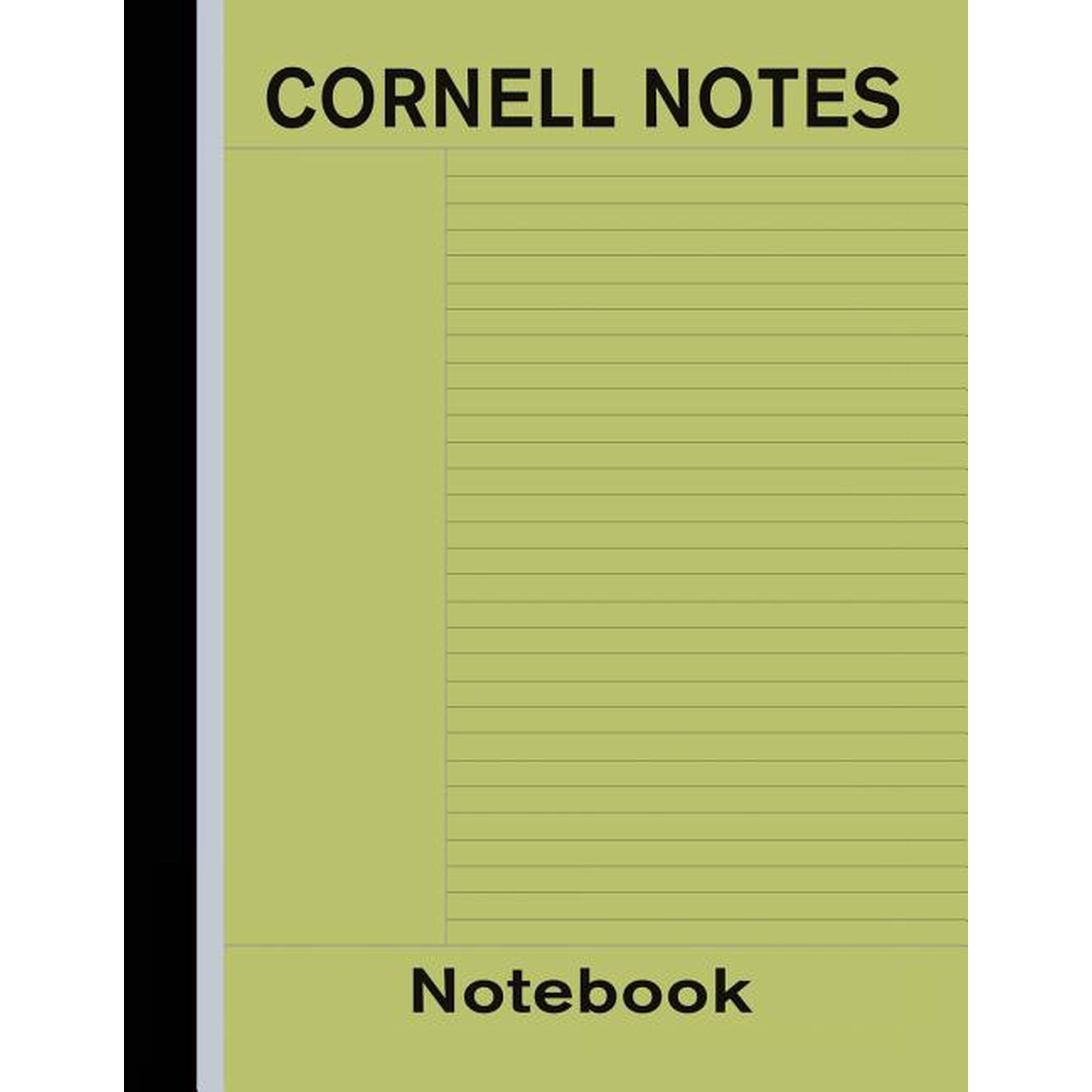 Cornell Notes Notebook: Note Taking Paper - Green, (Paperback)