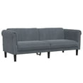 thumbnail image 5 of vidaXL 2 Piece Sofa Set Dark Gray Velvet, 5 of 8