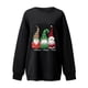 thumbnail image 4 of Top de suéter con estampado navideño de manga larga con cuello redondo para mujer primavera otoño Pompotops  FGAJ10710, 4 of 5