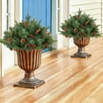 thumbnail image 5 of Outdoor Christmas Tree Frosted Urn Filler, Artificial Small Xmas Tree, Pathway, Porch, Table, Yard Decorations, With Pine Cones & Red Berries, 17.7 Inch, 5 of 8