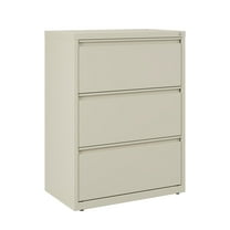 Hirsh 30 Inch Wide 3 Drawer Metal Lateral File Cabinet for Home and Office, Holds Letter, Legal and A4 Hanging Folders, Putty