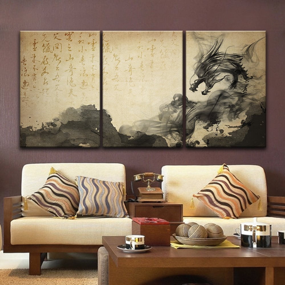 Chinese Ink Painting Painting Picture Art Canvas Print Wall Poster Home Decor 