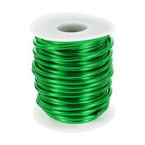 Uxcell 9 Gauge Aluminum Craft Wire 3.0mm 33ft Flexible Bendable Anodized Metal Jewelry Sculpting Wire for Jewelry Making Modelling Craft DIY, Green