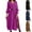 Purple, variant on Nmnitkp Dresses for Women Casual Long Sleeve Cinched Dress V Neck Elastic Waist A-Line Tiered Flowy Elegant Dresses Purple,L