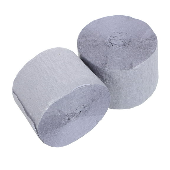Raindrops Silver Crepe Paper Streamers Elastic and Stretchable for Party and Event Decorations