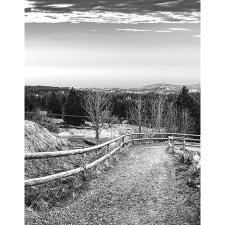 Landscape Boulder - Canvas Print Road Away Landscape Mountain Resin Boulder Nature Stretched Canvas 10 x 14