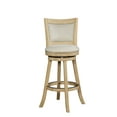 thumbnail image 2 of Linon Tift Full Back Wood Bar Stool, 31" Seat Height, Light Natural Brown Finish with Natural Fabric, 2 of 4