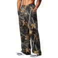 thumbnail image 6 of Mens Camo Sweatpants Open Bottom Baggy Joggers Elastic Waist Casual Athletic Pants with Pockets, 6 of 6