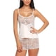 thumbnail image 2 of Conjunto de ropa de dormir de 2 piezas para mujer, sexy, con cuello en V, espalda descubierta, pantalones cortos, ropa de dormir, blanco, S Inevent XX000230-05, 2 of 7