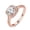 Rose Gold, variant on Charm Gold Plated Square CZ Simulated Diamond Ring, Crystal Solitaire Wedding Promise Ring Halo Setting KR002 (Gold, Size 5)