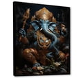 thumbnail image 2 of Designart "Blue Gold Indian Art Mystic Ganesha" Indian Floater Framed Canvas Print, 2 of 7