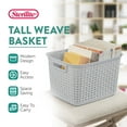 thumbnail image 3 of Sterilite Weave Plastic Storage Basket, Carrying Handles, Set of 6, 3 of 6