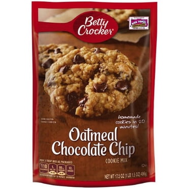 Betty Crocker Oatmeal Cookie Mix - 17.5 Oz (Pack Of 4) - Easy Homemade Cookie Baking