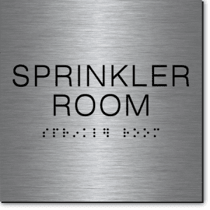 

Sprinkler Room Sign-Steel / Black (4 Units)