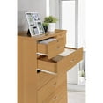 thumbnail image 5 of Hodedah 7 Drawer Wooden Jumbo Dresser Chest with 2 Top Locks, Beech, 5 of 5