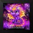 thumbnail image 2 of Zodiac Lil Dragonz Sagittarius 20x20 Black Modern Framed Museum Art Print Titled - Sheena Pike Art And Illustration, 2 of 5